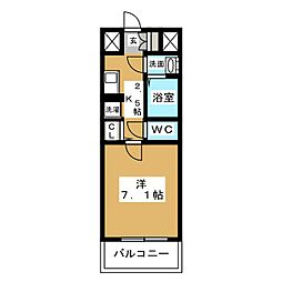 フェニックスWEST 1Kの間取図画像