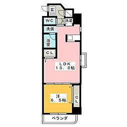 グランデージ則武 1LDKの間取図画像