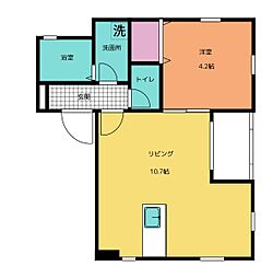 ディベルド菊井 1LDKの間取図画像