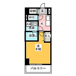 プレディアスタイル名古屋 1Kの間取図画像