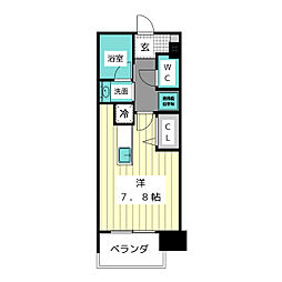 アデグランツ大須 ワンルームの間取図画像