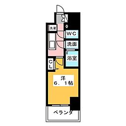 ディアレイシャス浅間町ステーションフロント 1Kの間取図画像