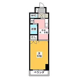 ラヴィアン名駅 1Kの間取図画像