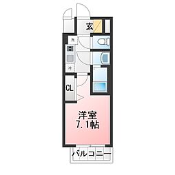 S-RESIDENCE名古屋菊井aline 1Kの間取図画像
