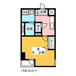 ArtizA浅間町 1Kの間取図画像