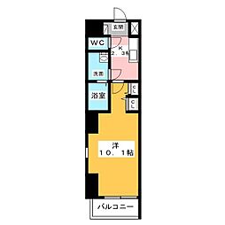 BRIO名南 1Kの間取図画像