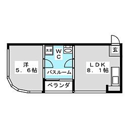 ＢＡＵＷＥＲＫ 2階1LDKの間取り