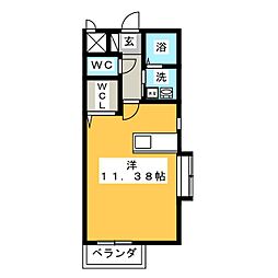 ビス クローマ（Bis croma） 1階ワンルームの間取り