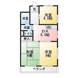 萬有家具ビル 3DKの間取図画像