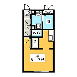 Branche本陣 ワンルームの間取図画像