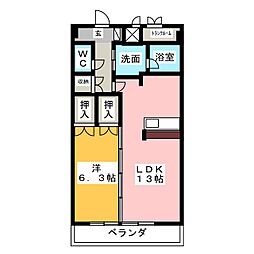 グラン・アベニュー名駅 1LDKの間取図画像