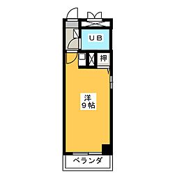 ライオンズマンション亀島 ワンルームの間取図画像