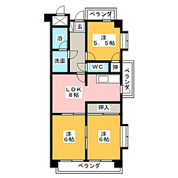 エスポア日吉 3LDKの間取図画像