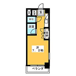 シエロビル ワンルームの間取図画像