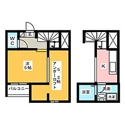 ferio ワンルームの間取図画像