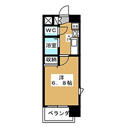 プレサンス名古屋駅前ヴェルロード 1Kの間取図画像