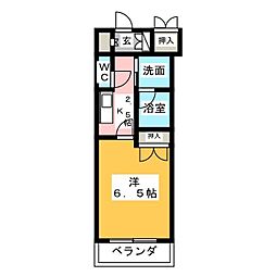 グラン・アベニュー名駅 1Kの間取図画像