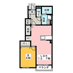 アイカム2A 1LDKの間取図画像