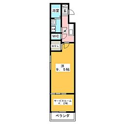 リファイメント 1階1SKの間取り