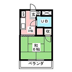 メゾン春光 1Kの間取図画像