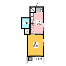 ティージェビバンテ 1DKの間取図画像