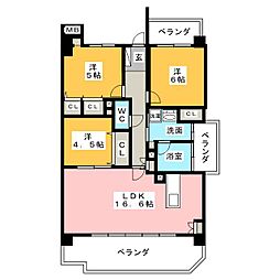 ステラートシティ桜山 3LDKの間取図画像