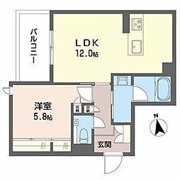 グランシード 1LDKの間取図画像