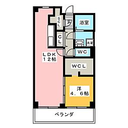 フォレスティア桜山 1LDKの間取図画像