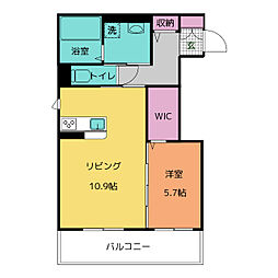 ルチアーノ御器所 1LDKの間取図画像