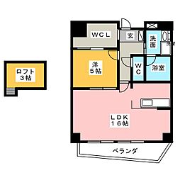 ガーデンクルセ櫻見館 1LDKの間取図画像