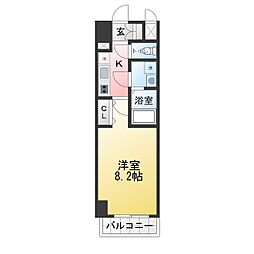 THE RESIDENCE SAKURAYAMA WEST 1Kの間取図画像