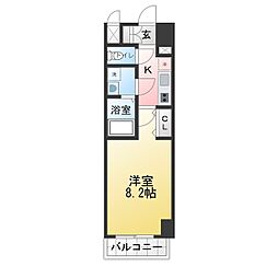 THE RESIDENCE SAKURAYAMA WEST 1Kの間取図画像