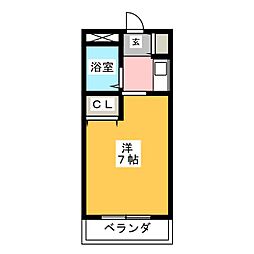ジョイフル御器所2 1Kの間取図画像