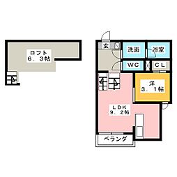 ファミリーステージ川名2 1LDKの間取図画像