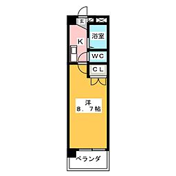 プロビデンス桜山 1Kの間取図画像