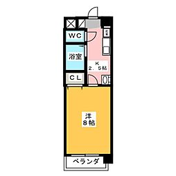 グリーンハイツ・ゆう 1Kの間取図画像