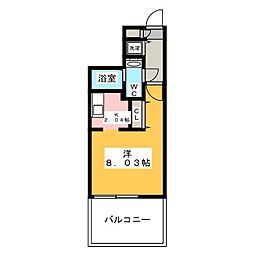 BrancheFUKIAGENORTH 1Kの間取図画像
