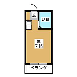 アーバン金山 3階ワンルームの間取り