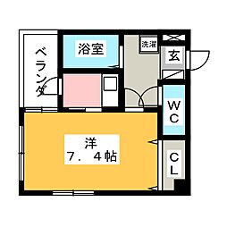 グリーン日比野 10階1Kの間取り