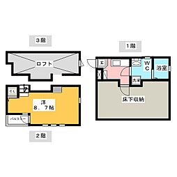 ノヴェル千代田 1階1Kの間取り