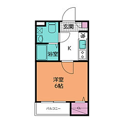 supersunny　日比野 1階1Kの間取り