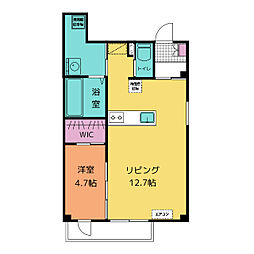 ミルノア尾頭橋 5階1LDKの間取り