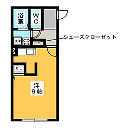 GVIVRE東別院 ワンルームの間取図画像