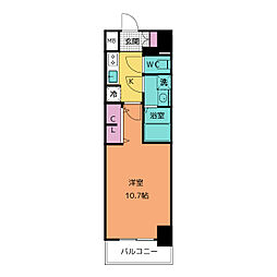 CRESTTAPP金山 1Kの間取図画像