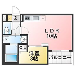 Jack atsutakoshinI 1LDKの間取図画像