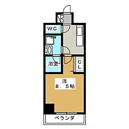 プロシード金山3 1Kの間取図画像
