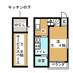 熱田スカイタワー31F 1Kの間取図画像