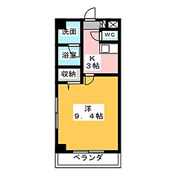 サクシードMt.1金山 1Kの間取図画像