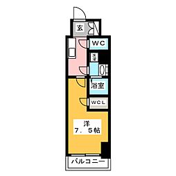エスリード上前津ツヴァイテ 1Kの間取図画像