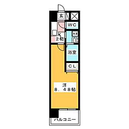 マリオン千代田 1Kの間取図画像